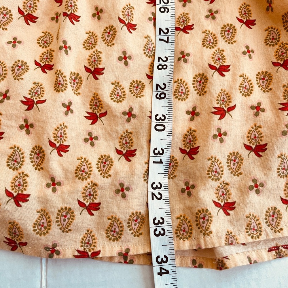 Patrons of Peace Floral Maxi Skirt XS Tiered Front Slit Pockets Boho Cottage. - Picture 5 of 10
